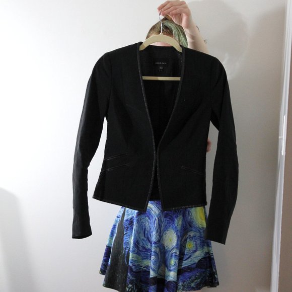 Judith & Charles Lightweight Black Stretch Linen Suit Jacket in Women's Size 2 - Picture 15 of 15